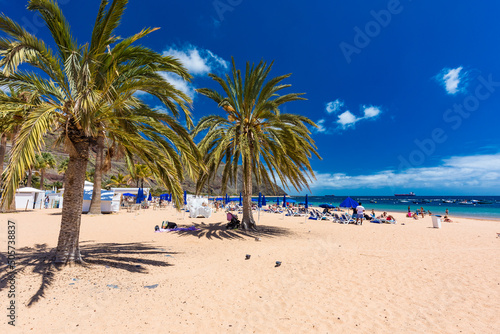 Playa de Las Teresitas beach  Tenerife  Spain  Canary Islands