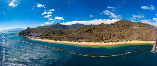 Fototapeta Naklejka Na Ścianę i Meble -  Playa de Las Teresitas beach, Tenerife, Spain, Canary Islands