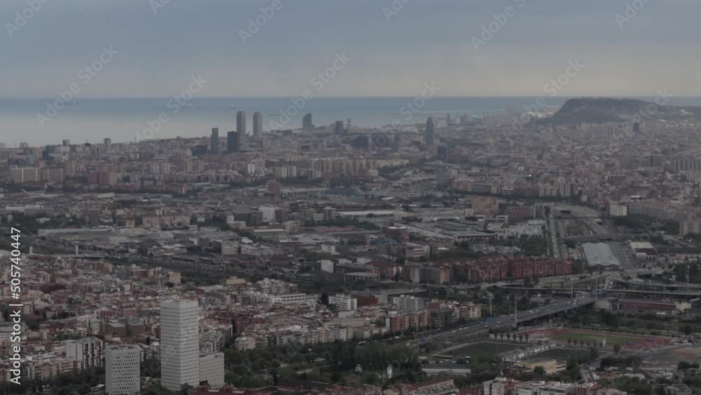 Timelapse in Barcelona with clouds and cars Timelapse in Barcelona with clouds and cars