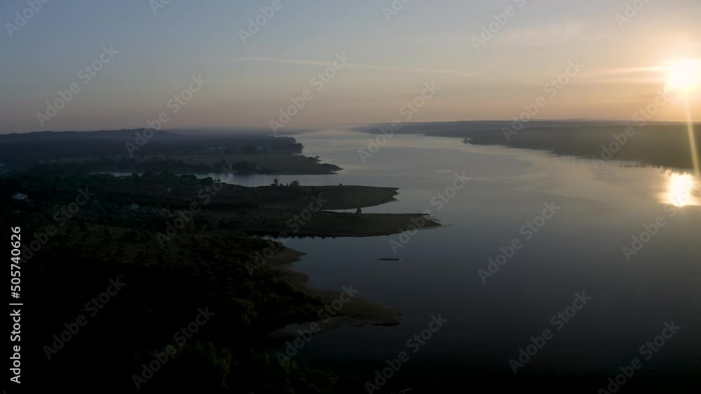 Amazing view of a beautiful sun over river in Portugal in Alentejo, Montargil. Amazing view of a beautiful sun over river in Portugal in Alentejo, Montargil.