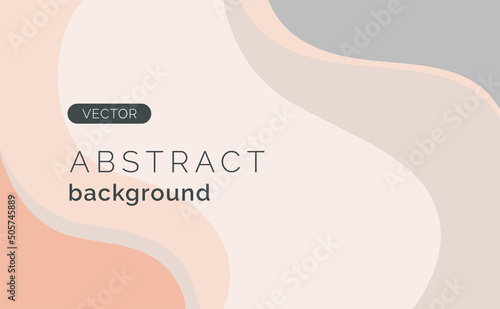 Abstract minimal background with pastel wave. Vector template with copy space for text.