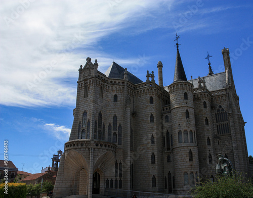 HISTORIC STONE CASTLE IN ASTORGA WITH SUNNY DAY