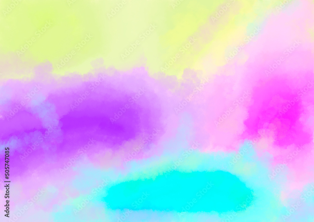 pink, purple, yellow, blue watercolor bright background