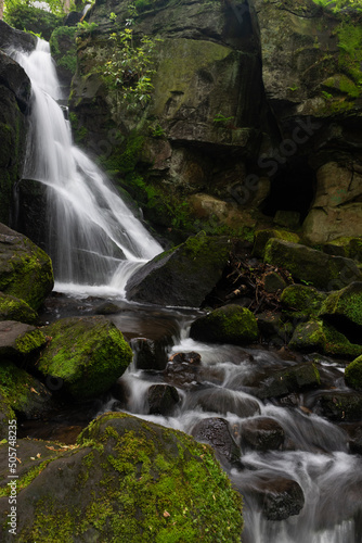 Peaceful waterfall scene