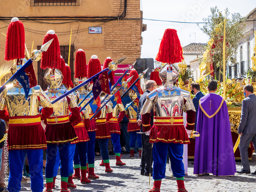 La Compañía romana de Almagro desfilando durante la Semana Santa el domingo de ramos photo