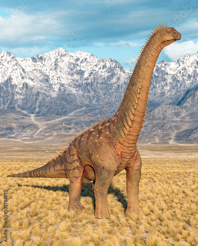 alamosaurus in the plains and mountains