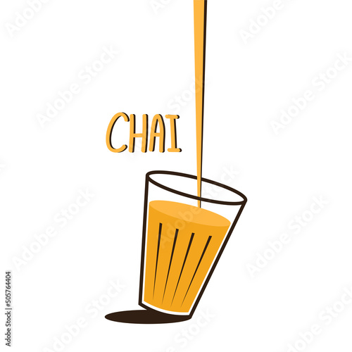 Indian drink vector. Indian chai icon. Chai is Indian drink. Indian tea.