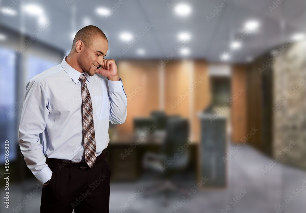 Successful Businessman Wearing Suit Standing, Looking out . Successful concept. Successful Businessman Wearing Suit Standing, Looking out . Successful concept.