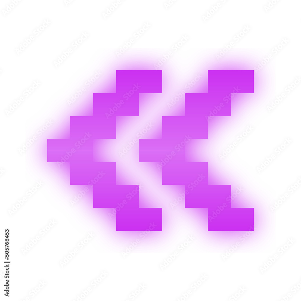 Fototapeta premium neon pixel arrow 