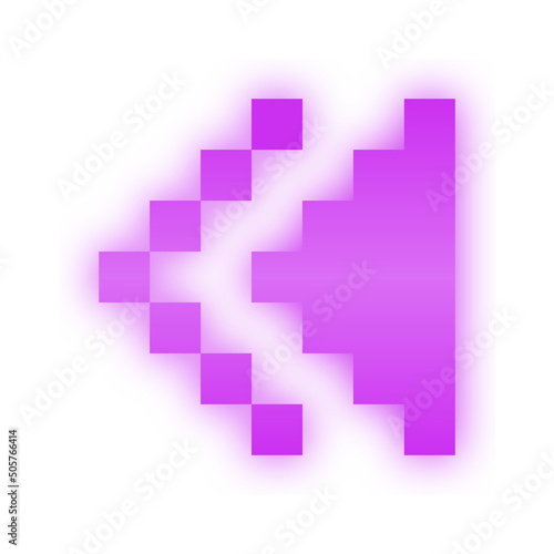neon pixel arrow 