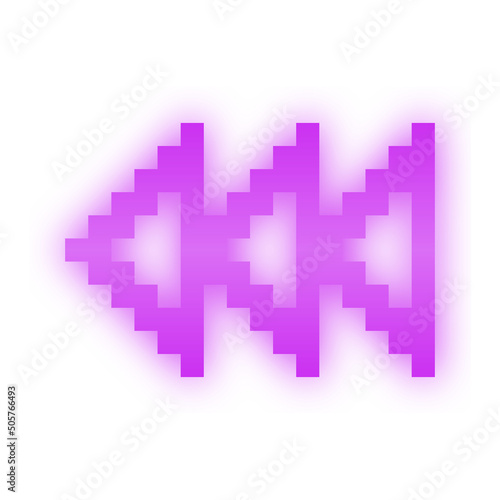 neon pixel arrow 