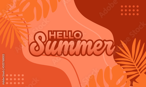 Hello summer sale background