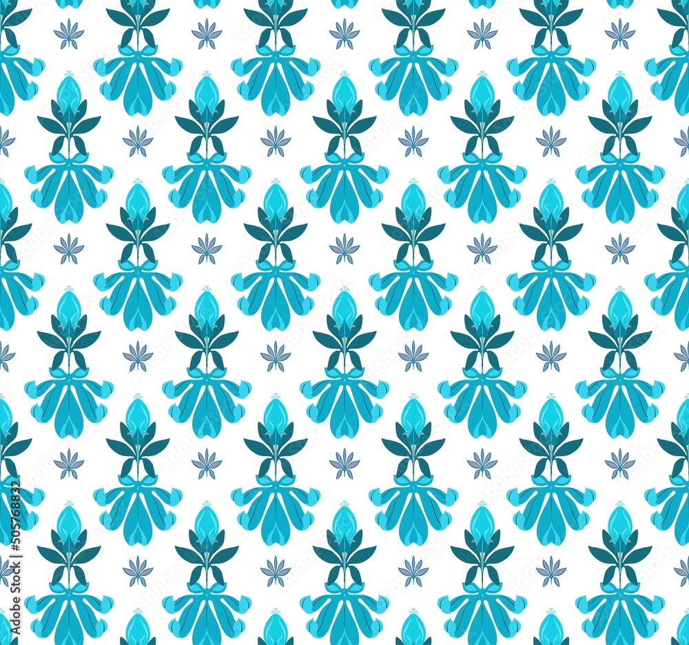 Seamless pattern for wrapping paper in the style of Baroque. Wallpaper, background, packaging paper. Vintage vector illustration for wall paper, ceramic tiles, scrap booking, curtain, garment, textile Seamless pattern for wrapping paper in the style of Baroque. Wallpaper, background, packaging paper. Vintage vector illustration for wall paper, ceramic tiles, scrap booking, curtain, garment, textile