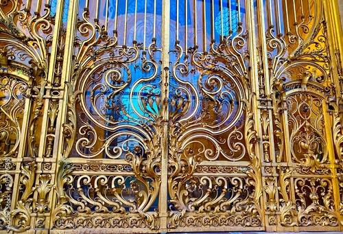 The golden door of the Petit Palais in Paris photo