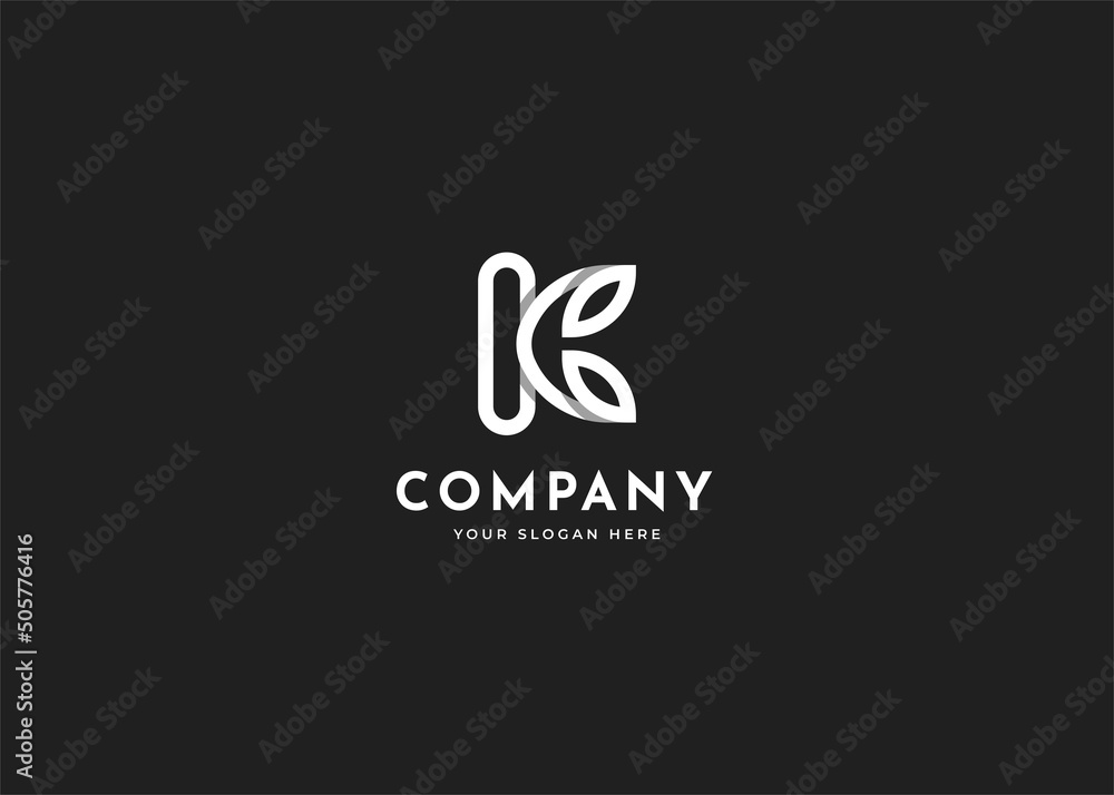 Letter K logo design template line concept Letter K logo design template line concept