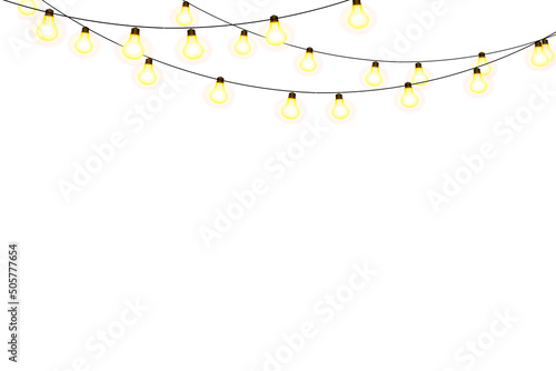 Stampa su tela String light photo overlays, Christmas New Year lights,  glowing lights, bokeh,