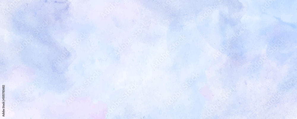 Obraz premium Vector watercolor art background. Hand drawn blue and pink vector texture. Hand painted pastel watercolor texture for cards, flyer, poster, banner, and cover. Brushstrokes and splashes. Template.