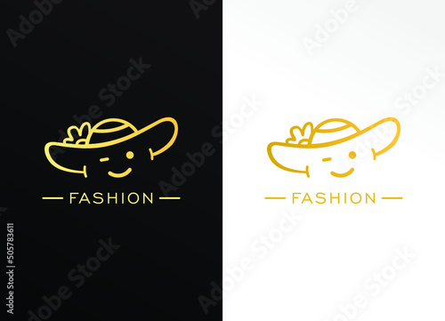 Fashion brand logo for luxury woman dress and custom design logo