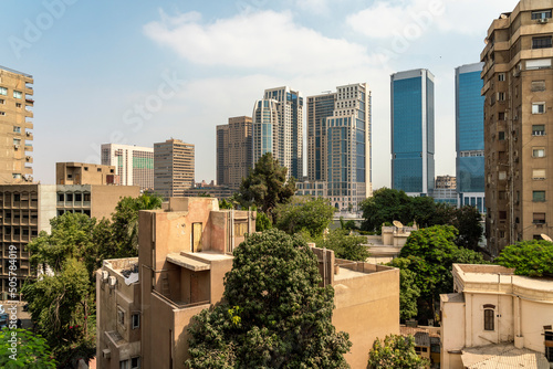 Egypt, Cairo, Cityscape with modern towers in background photo