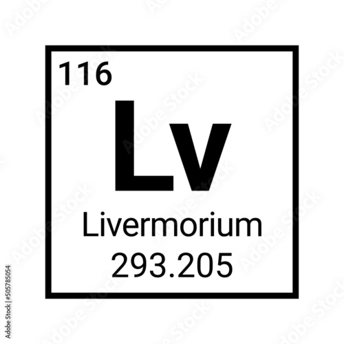 Livermorium science periodic table element chemical symbol