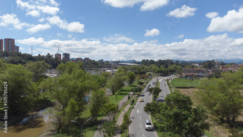 Panoramic view of the municipality of Rionegro, Antioquia Colombia, views from the air, drone photography