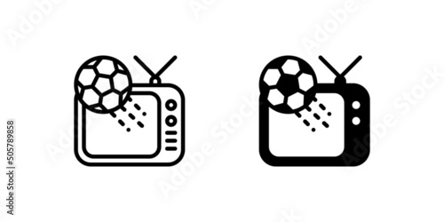 Soccer or football live stream icon. suitable for presentations, web and mobile applications