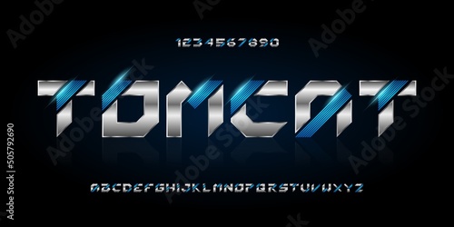 Modern abstract alphabet font. typography urban style fonts for technology, digital, movie logo design