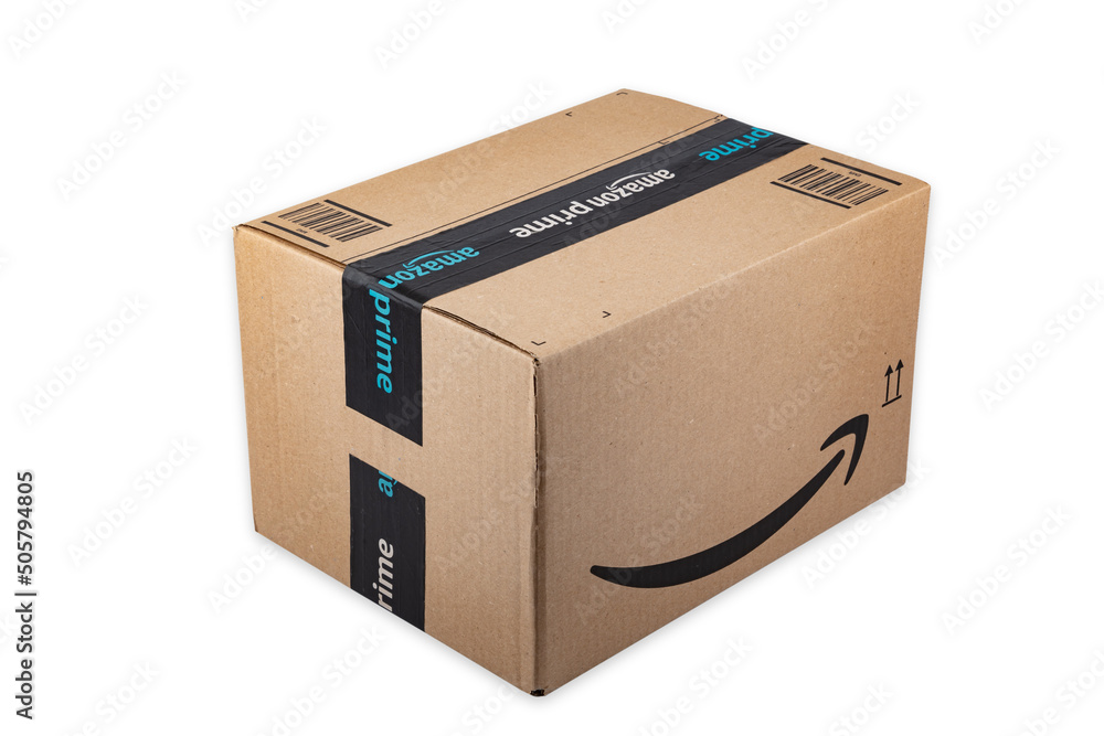 Prime Shipping Box Stock Photo