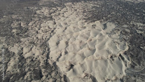 Monahans Sandhills State Park, Texas USA. Drone Aerial View of Desert Landscape photo