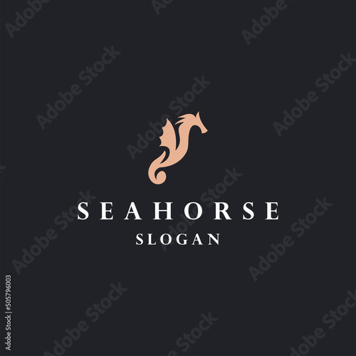 Sea horse logo icon design template vector illustration
