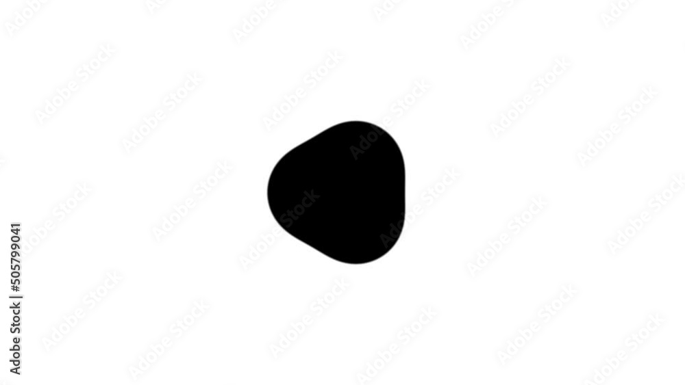 Abstract silhouette of spherical ball is moving rhythmically. Animation of black ink dot shape on white background. Seamless looping. Video animated background. Abstract silhouette of spherical ball is moving rhythmically. Animation of black ink dot shape on white background. Seamless looping. Video animated background.