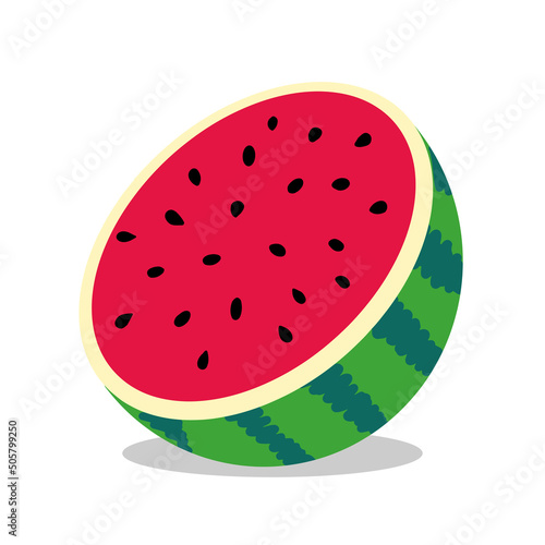 Hand drawn watermelon fresh fruit, tropical fruit, healthy diet fruit, vector design illustrations.