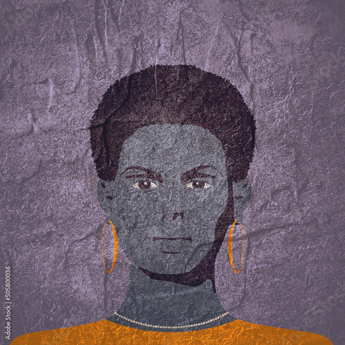 Fototapeta Black woman portrait