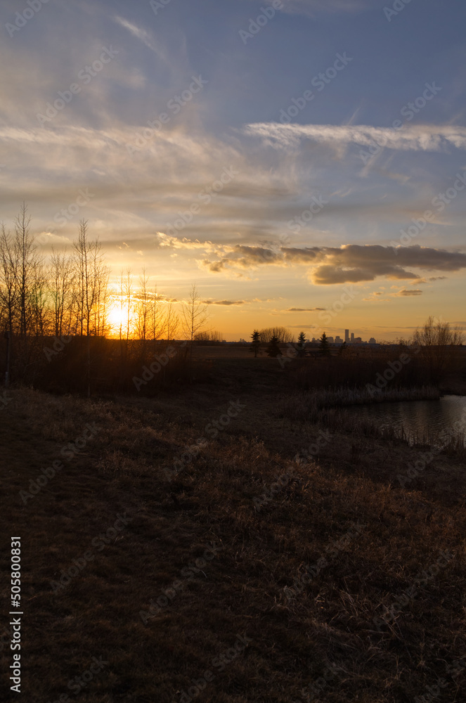 Sunset at Pylypow Wetlands, Edmonton, AB