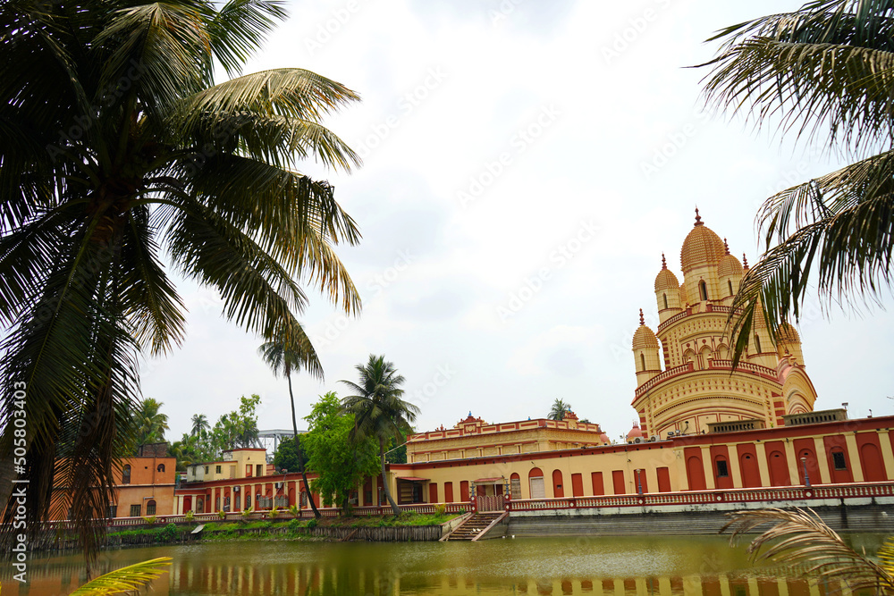 WIDE ANGLE VIEW OF TEMPLE DAKSHINESWAR