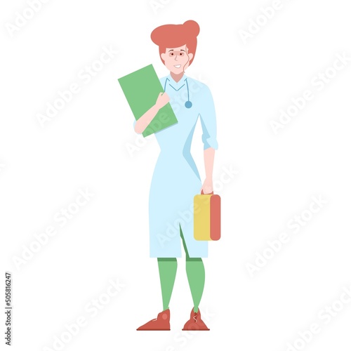 girl doctor with papers