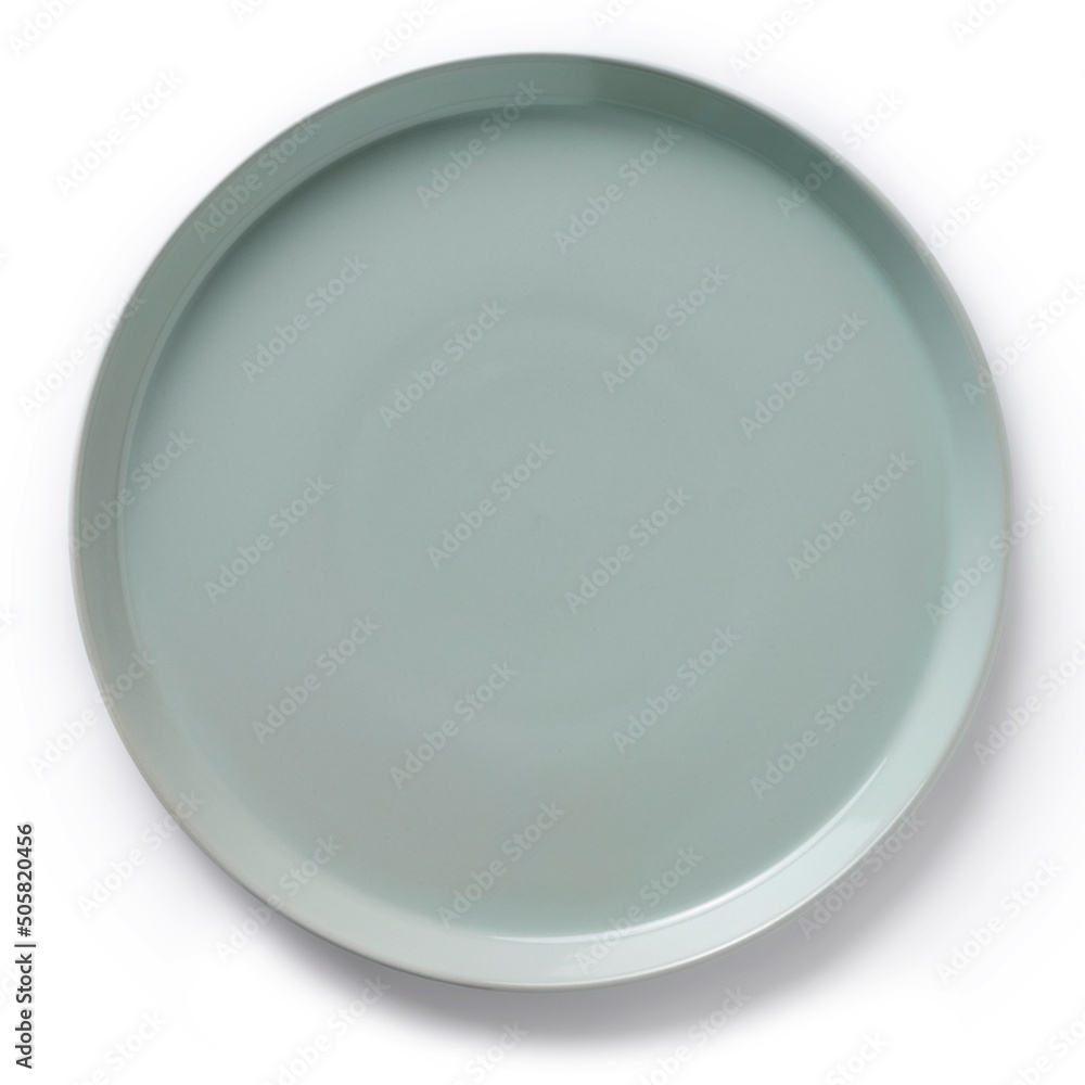 empty ceramic plate isolated on white background, top view empty ceramic plate isolated on white background, top view