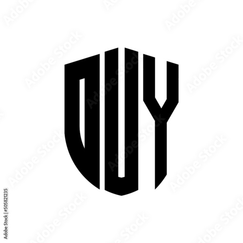 OUY letter logo design. OUY modern letter logo with black background. OUY creative  letter logo. simple and modern letter logo. vector logo modern alphabet font overlap style. Initial letters OUY  photo