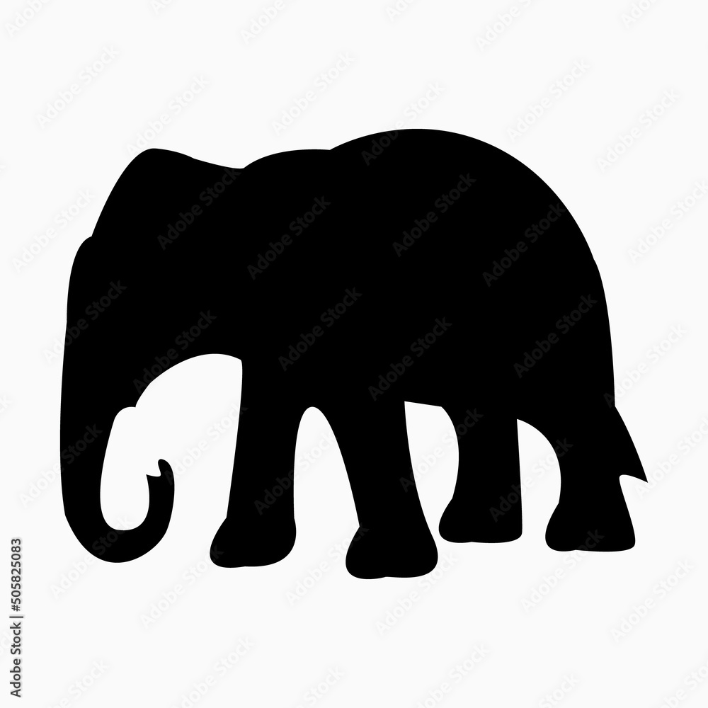 Black image elephant design vector Illustration isolated on white