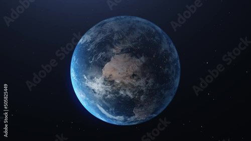 day and night on planet earth from space. beautiful animation of the planet with clouds. Earth Day. science and space concept. High quality FullHD footage