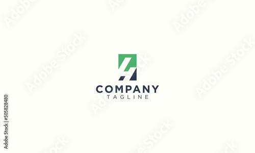 Letter H negative template logo design