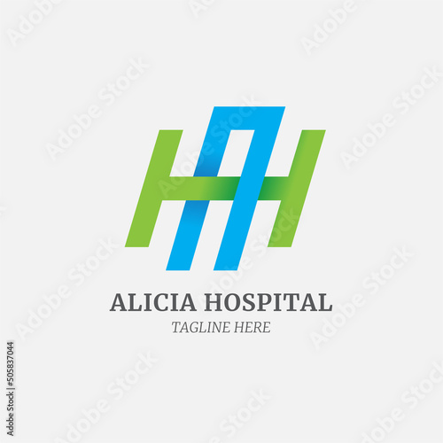 H and A letter logo template