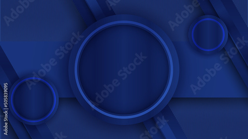 Abstract blue and black geometric shapes background. Vector abstract graphic design banner pattern presentation background web template.