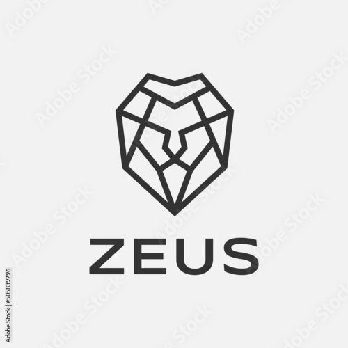 Zeus Head Logo Vector.