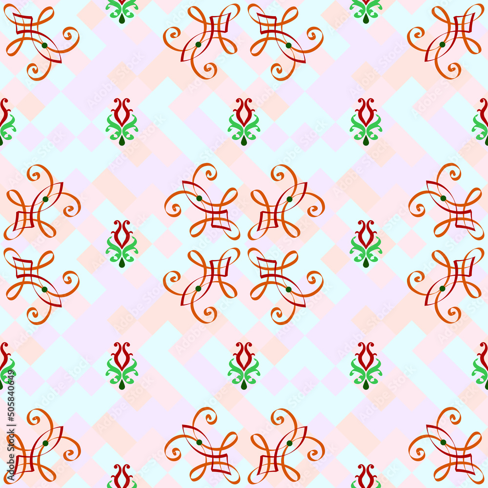 Seamless pattern multicolor in the Arabian style. Seamless pattern multicolor in the Arabian style.