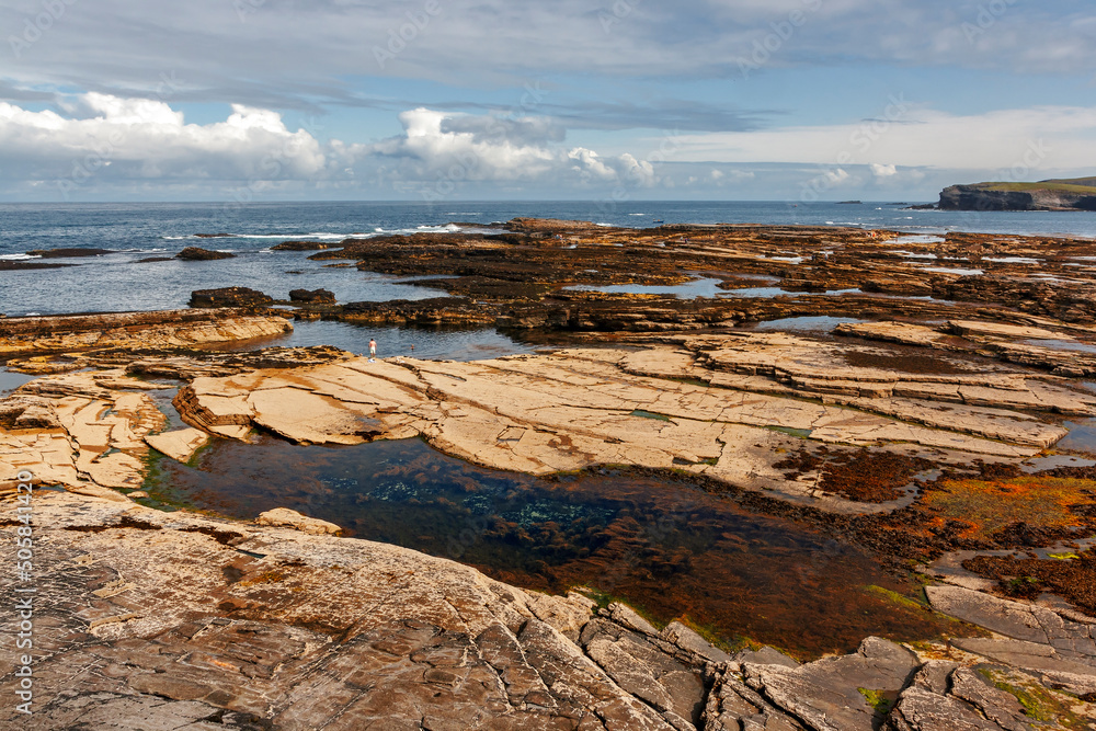 View of the Kilkee cliffs in the Clare county, Ireland