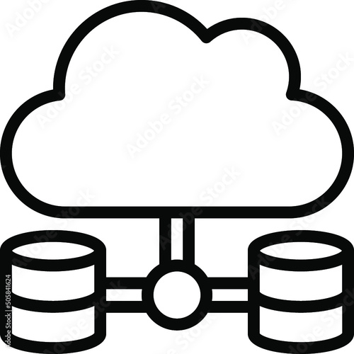 Cloud Data Network Icon