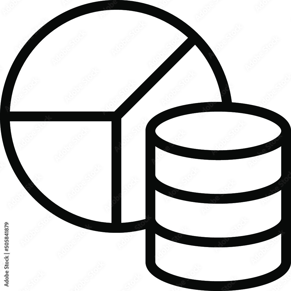Pie Chart Database Icon Pie Chart Database Icon