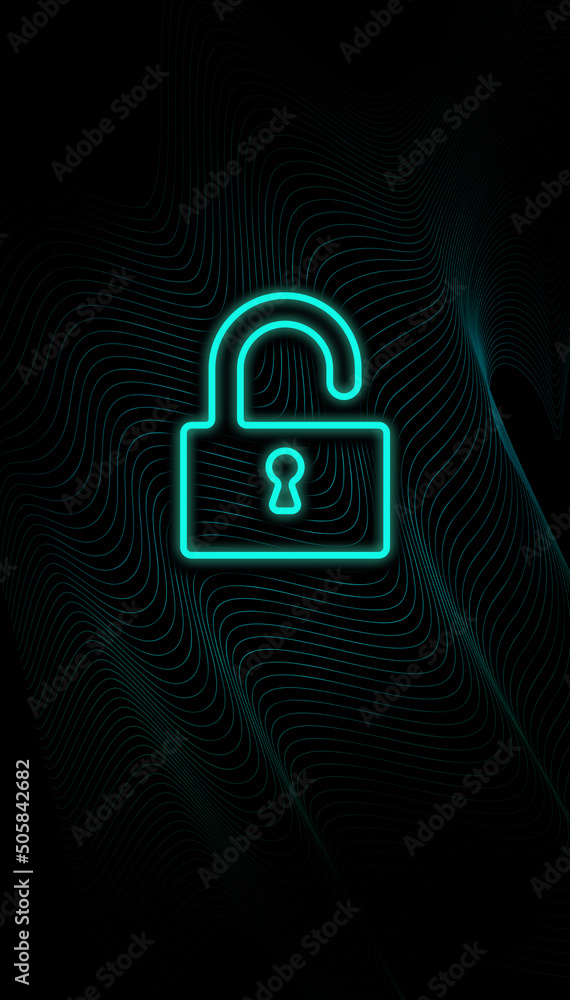 Blocked screen of gadget with lock, illustration. Cyber security Blocked screen of gadget with lock, illustration. Cyber security