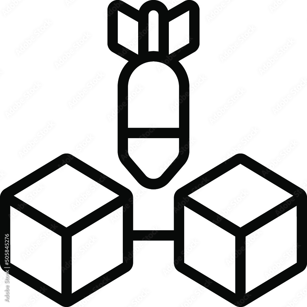 Blockchain Attack Icon Blockchain Attack Icon